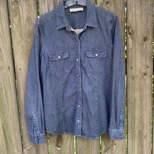 Denim button down shirt-m